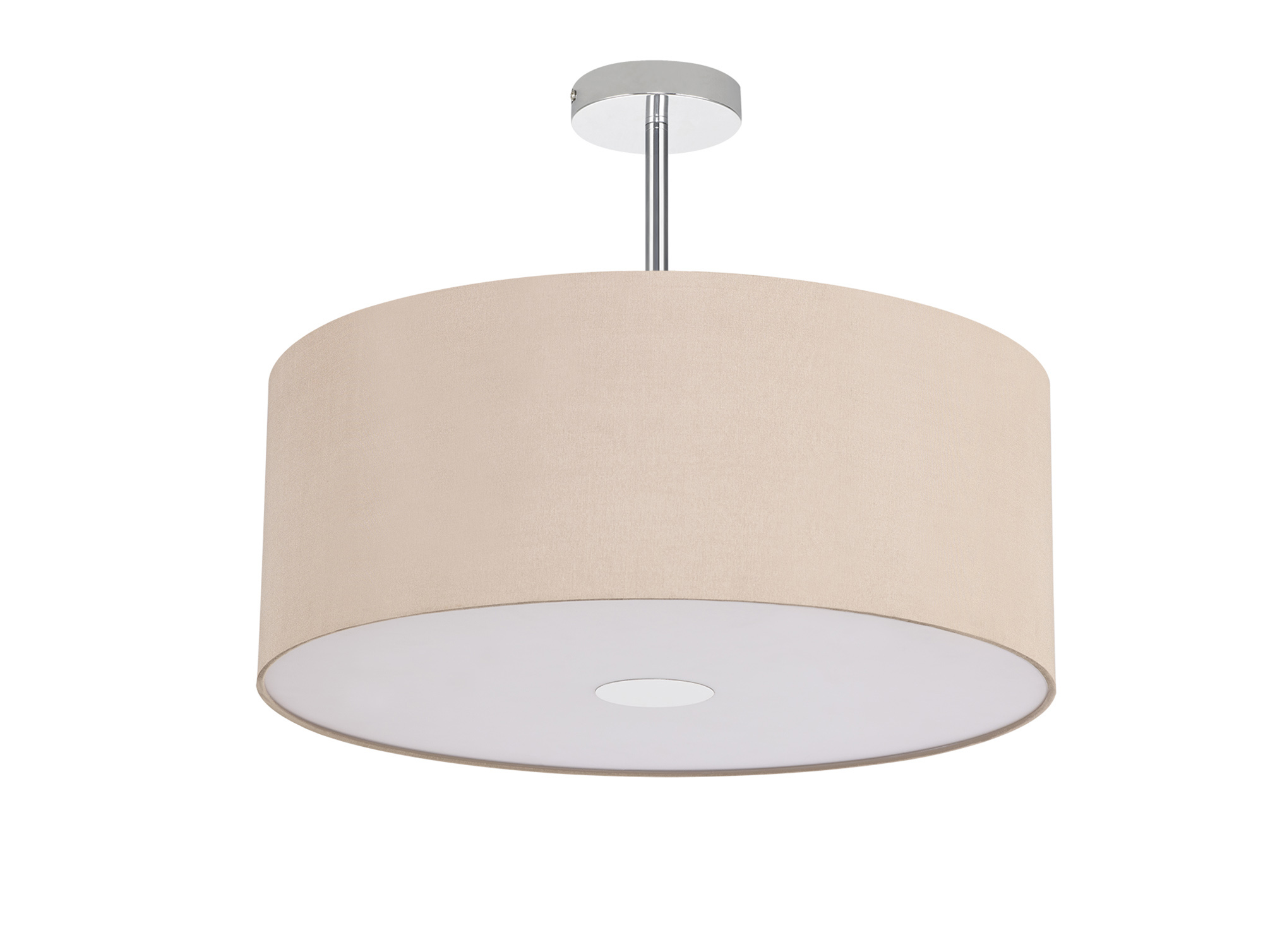 Baymont 50cm Semi Flush 3 Light Polished Chrome, Antique Gold/Ruby, Frosted Diffuser DK0332  Deco Baymont CH AG